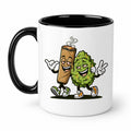 Blunt and Weed Bud Cartoon Ceramic Mug