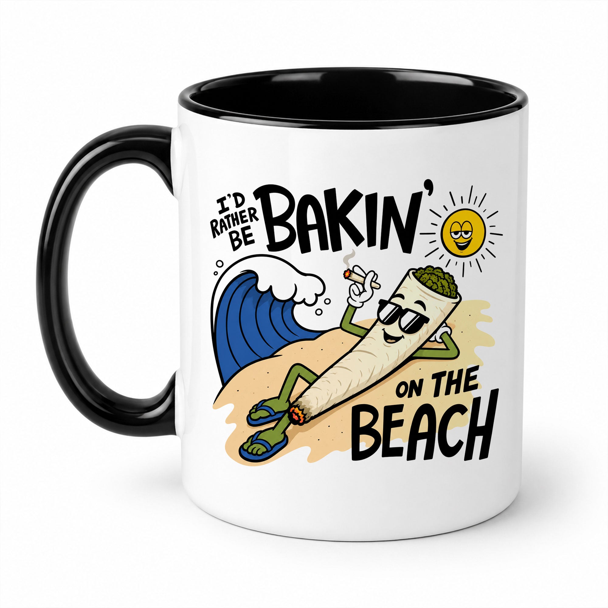 Bakin on the Beach Funny Ceramic Coffee Mug