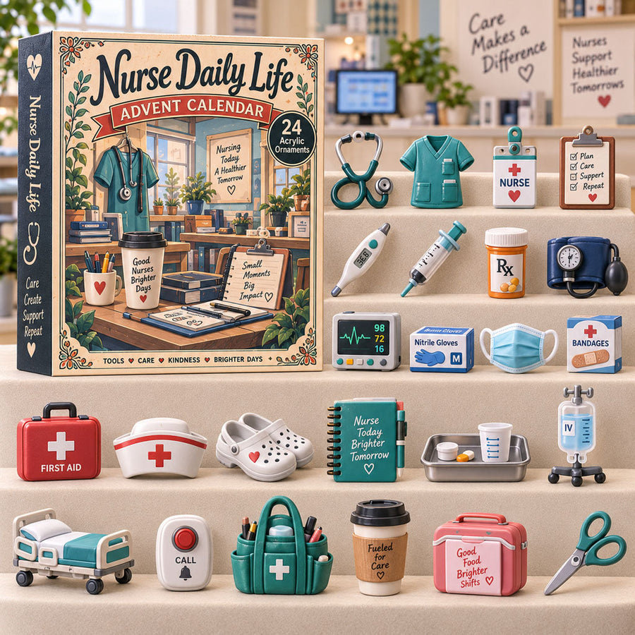 Nurse Daily Life 24-Day Acrylic Ornament Advent Calendar