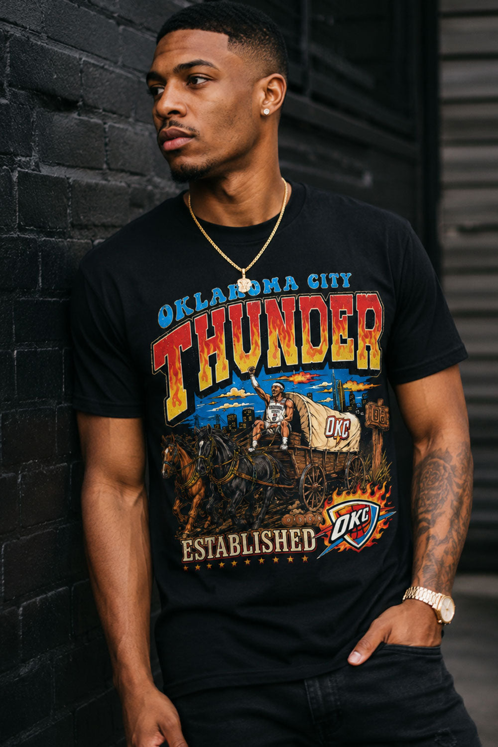 OKC Thunder Vintage Wagon Graphic T-Shirt