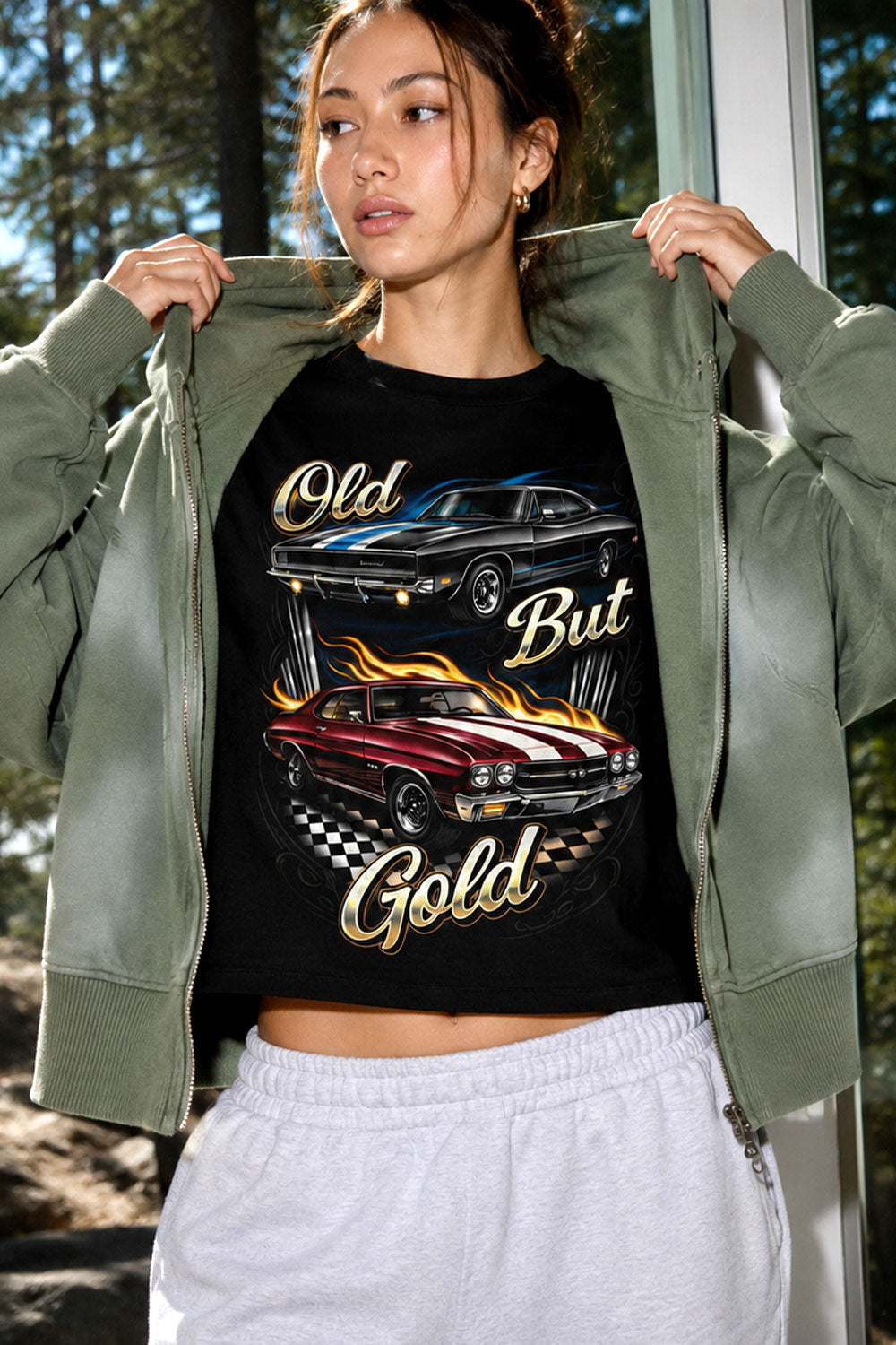 Old But Gold Vintage Muscle Car Graphic Tee