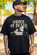Order of Death Burning Police Car Graphic Tee