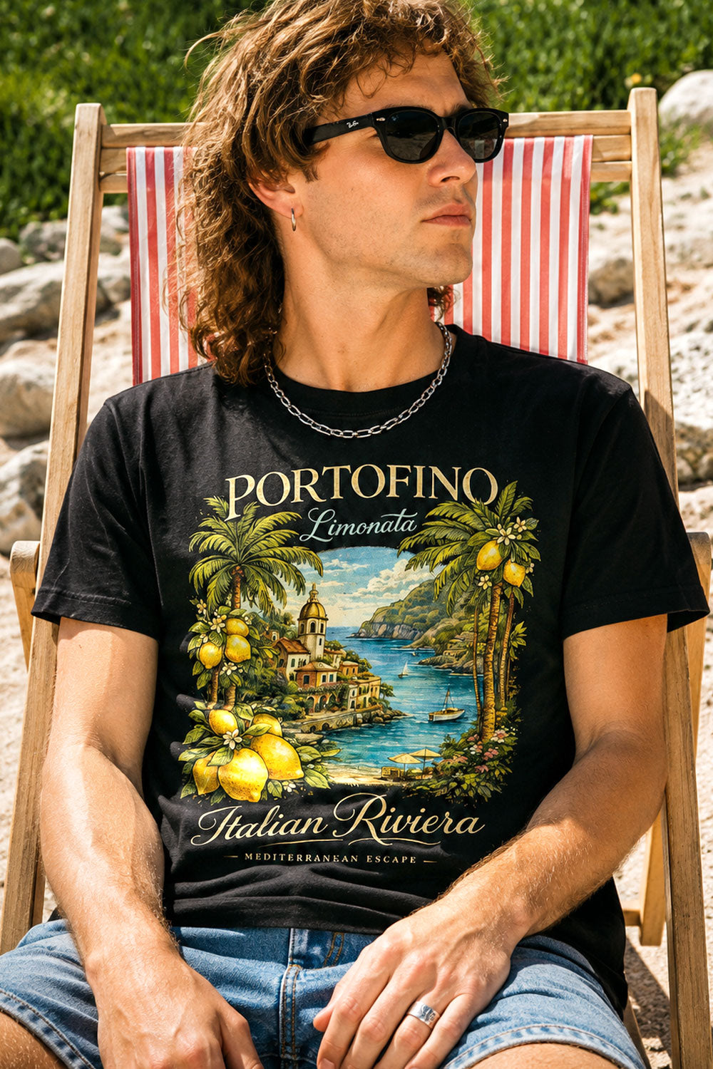 Portofino Italian Riviera Lemon Oversized Tee