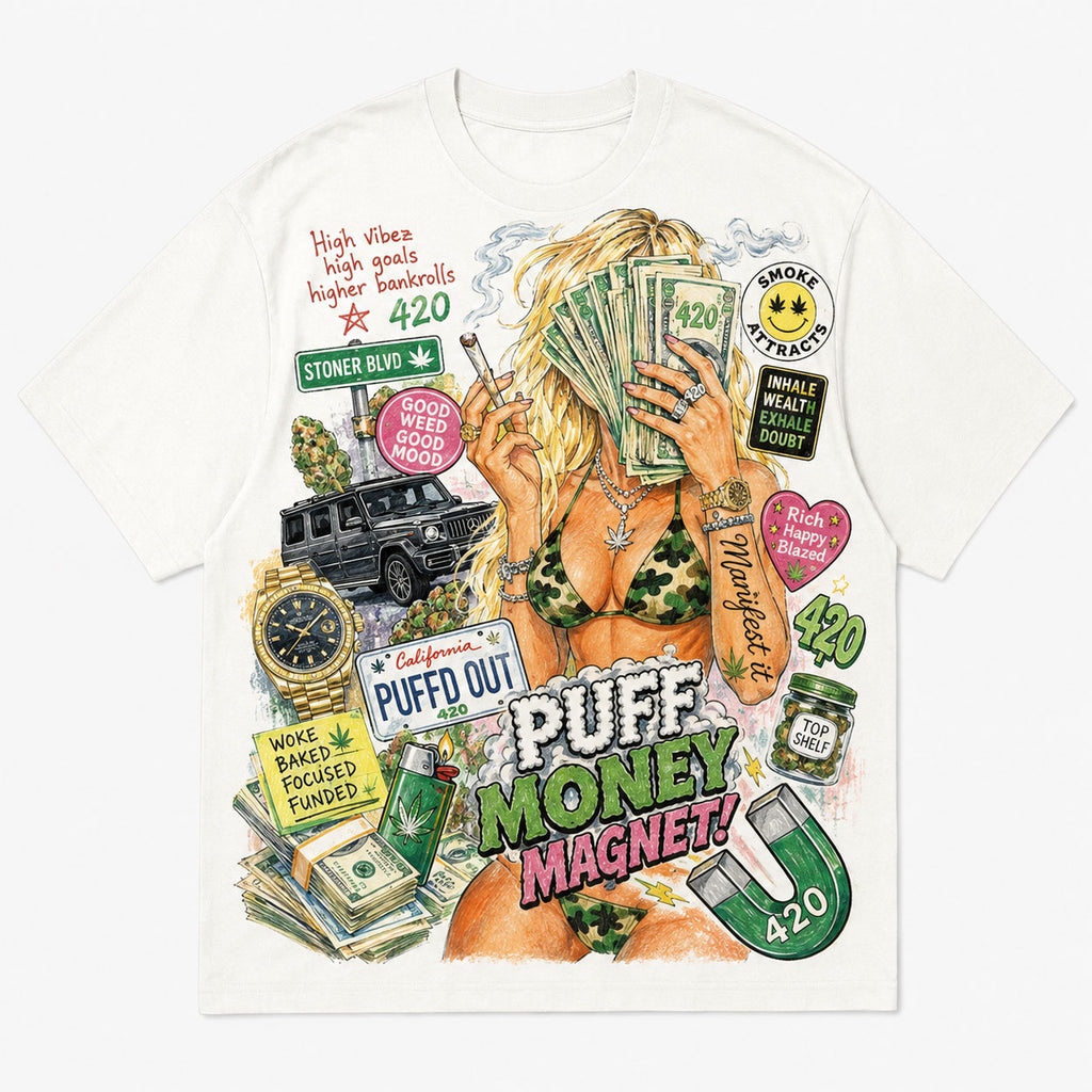Puff Money Magnet Streetwear Graphic T-Shirt