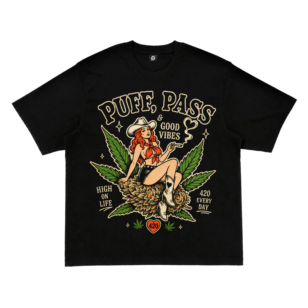 Puff Pass Good Vibes Cowgirl T-Shirt