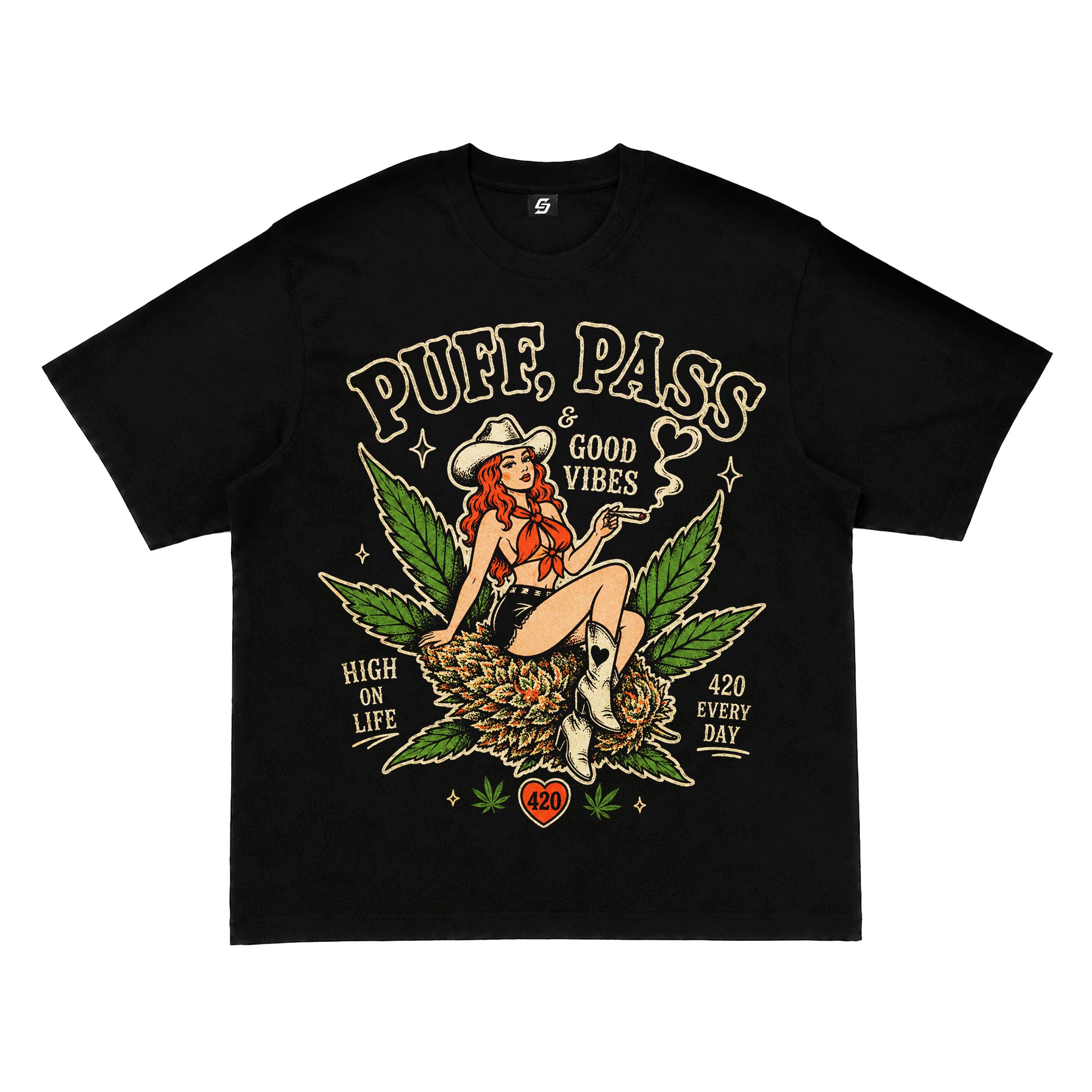 Puff Pass Good Vibes Cowgirl T-Shirt