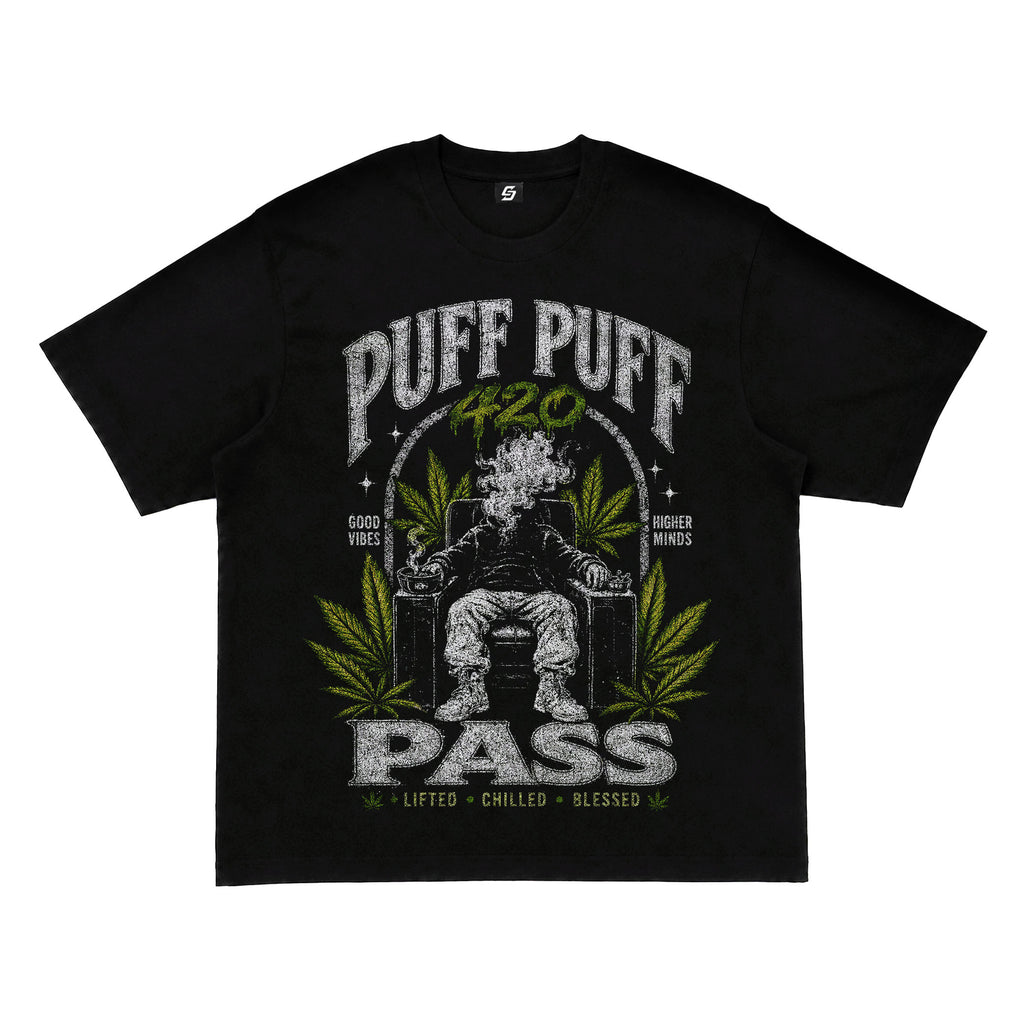 Puff Puff Pass 420 Chill Graphic T-Shirt