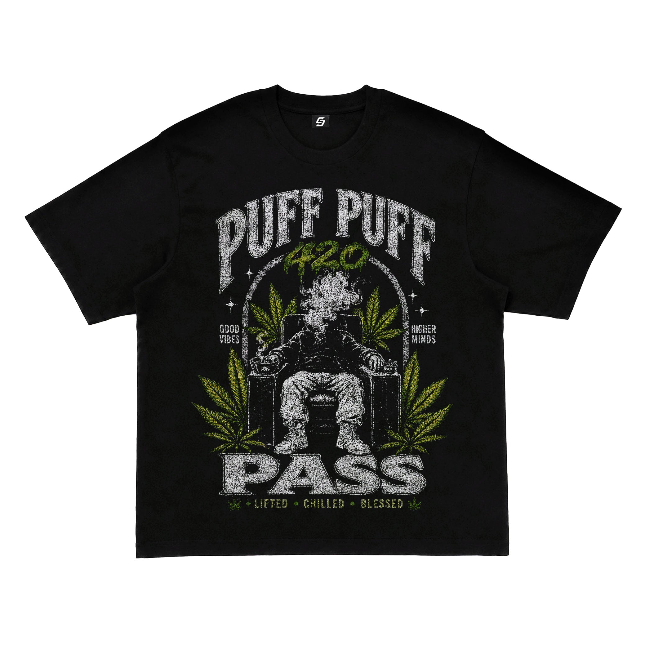 Puff Puff Pass 420 Chill Graphic T-Shirt