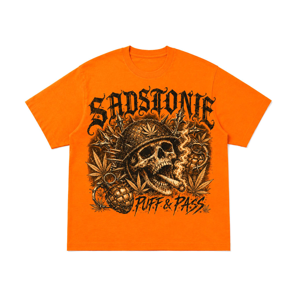 Puff & Pass Skull Helmet Graphic T-Shirt