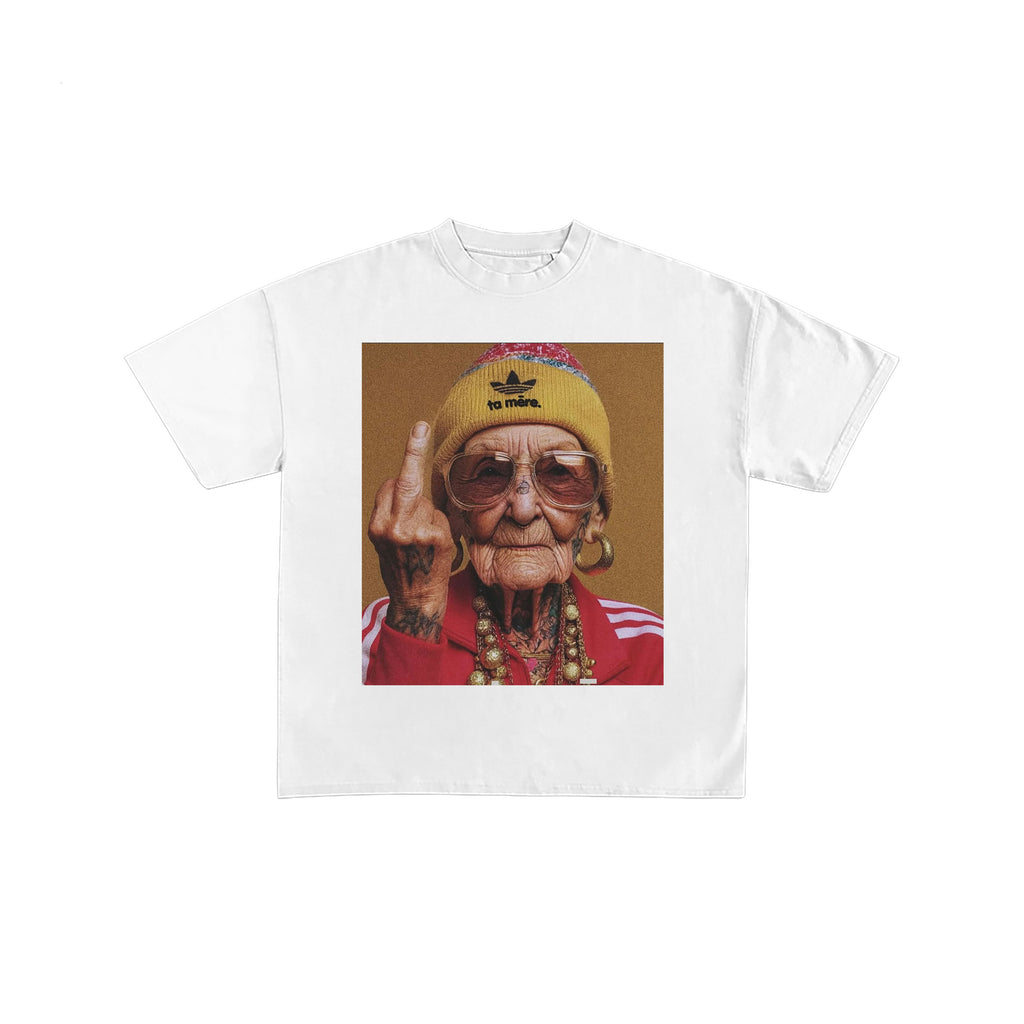 Rebel Grandma Black Graphic T-Shirt