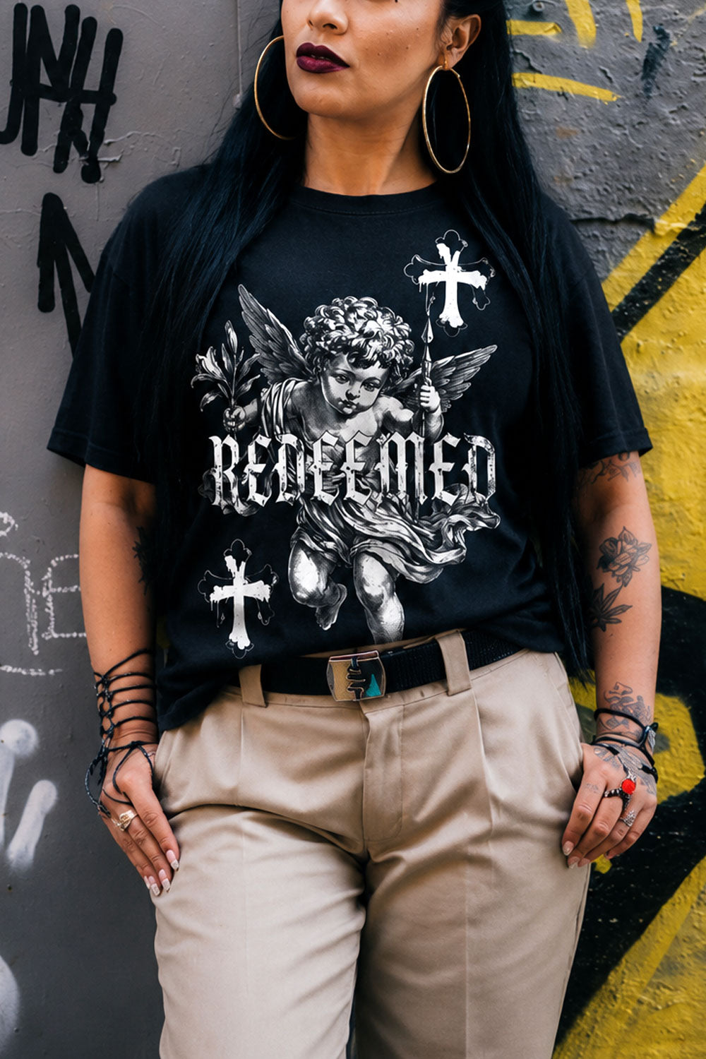 Redeemed Cherub Angel Streetwear Graphic Tee