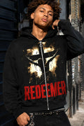 Redeemer Crucifixion Black Zip Hoodie