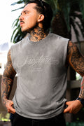 SADSTONIE Gradient Vintage Muscle Tee