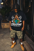 Save Our Earth Angel Boy Black Graphic Tee