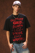 Seven Deadly Sins Red Graphic Streetwear Shirt