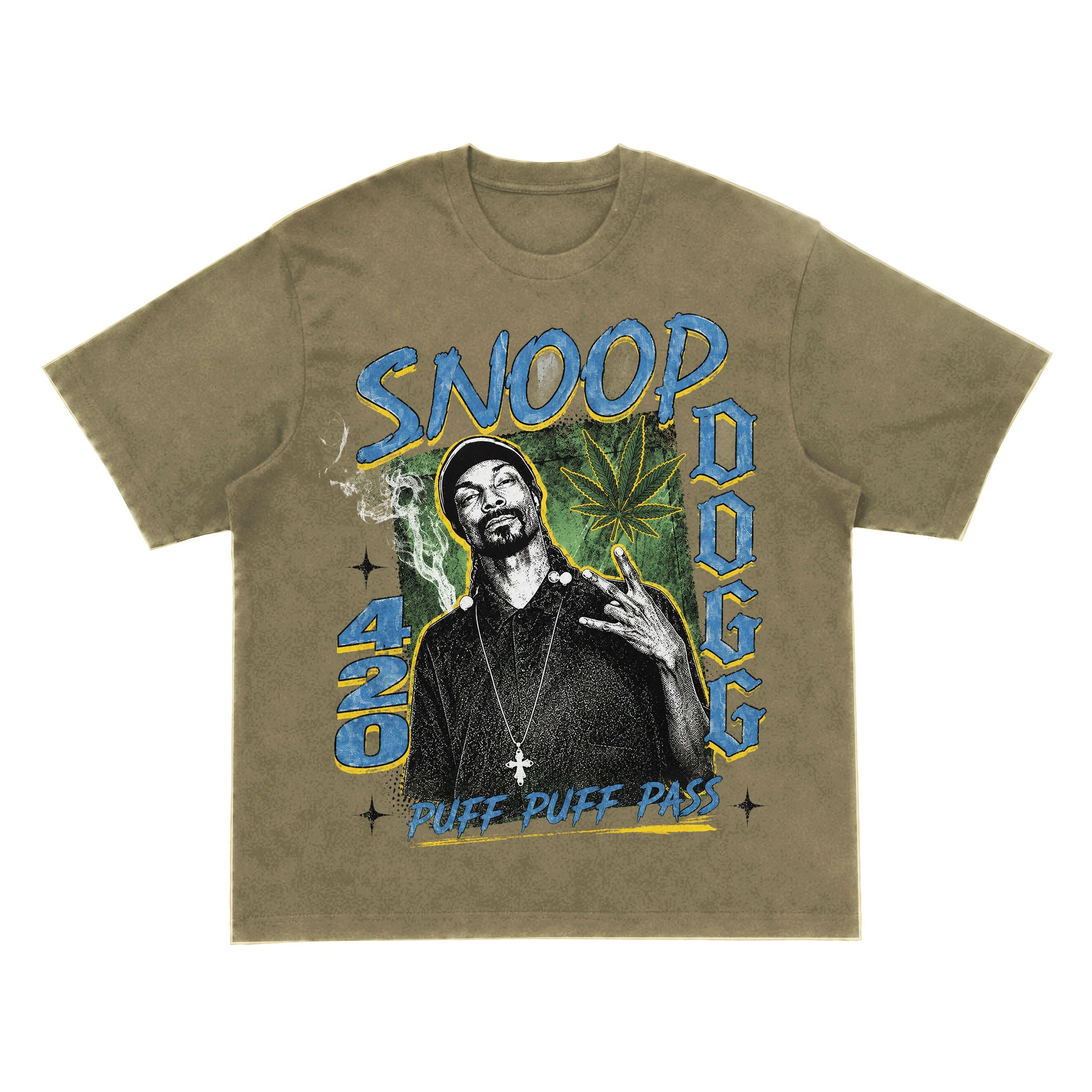 Snoop Dogg 420 Puff Puff Pass Vintage Graphic T-Shirt