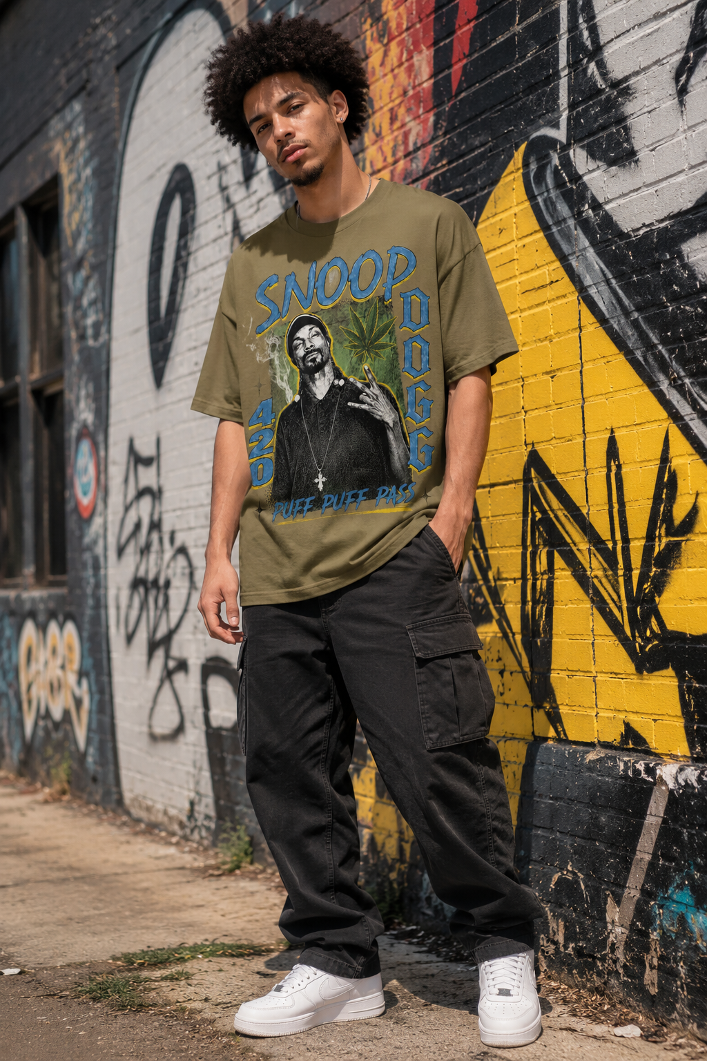 Snoop Dogg 420 Puff Puff Pass Vintage Graphic T-Shirt