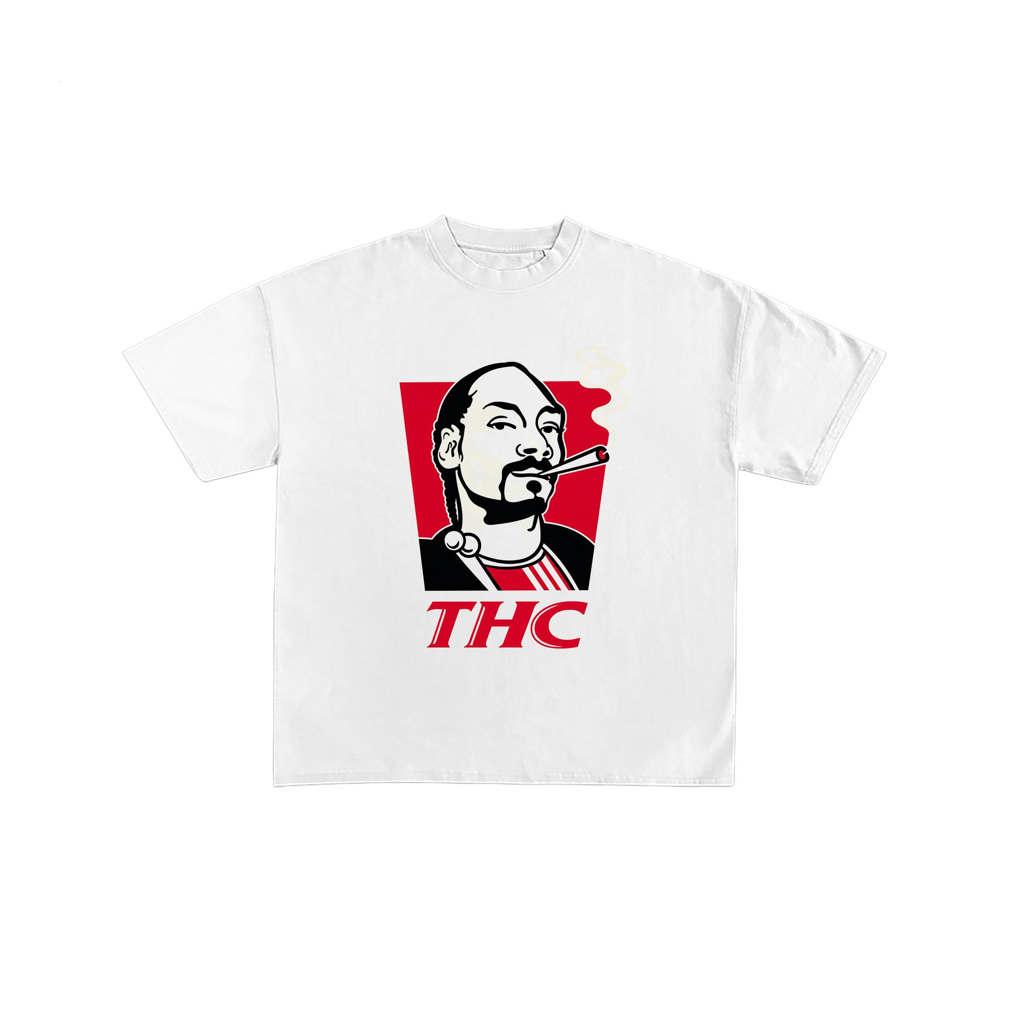 Snoop Dogg THC Parody White Graphic T-Shirt - Sadstonie