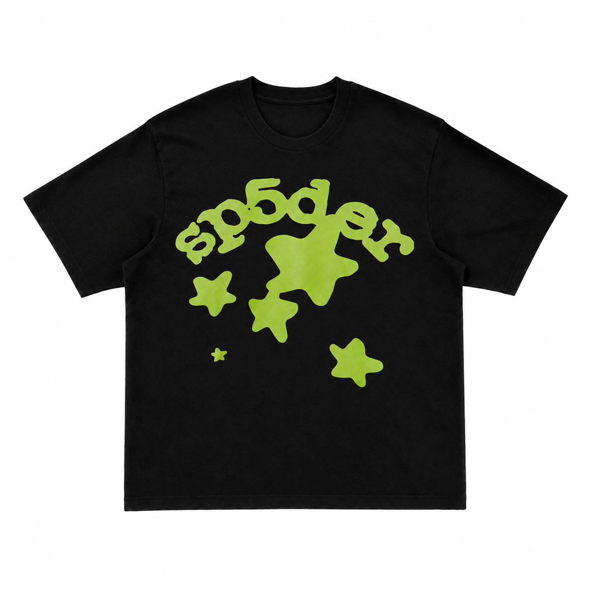 Sp5der Green Graphic Black T-Shirt