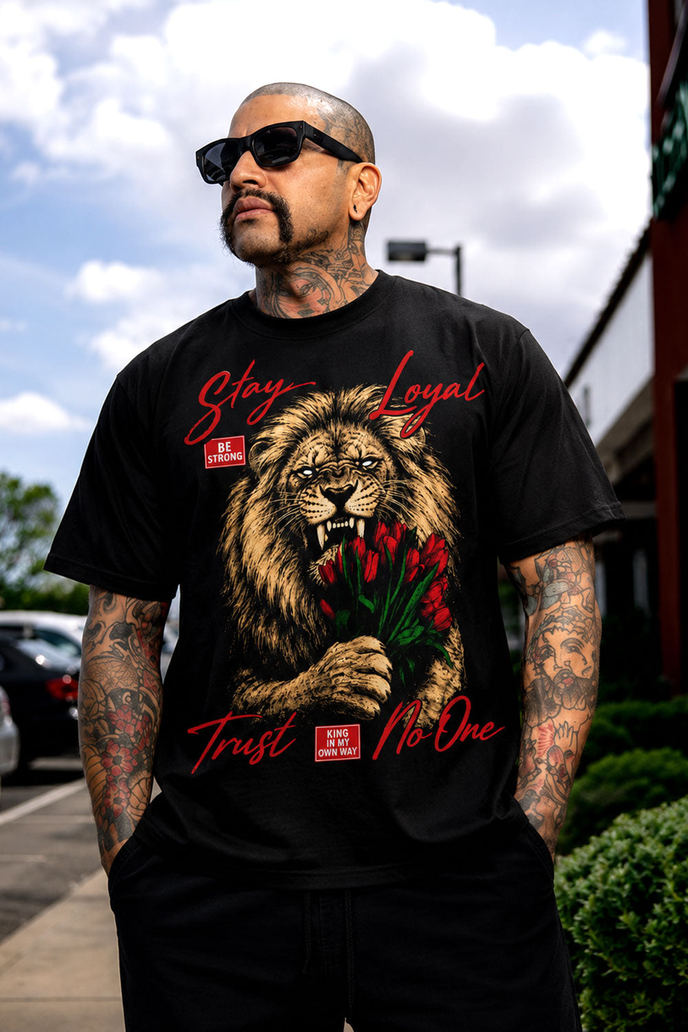 Stay Loyal Lion Graphic Streetwear T-Shirt