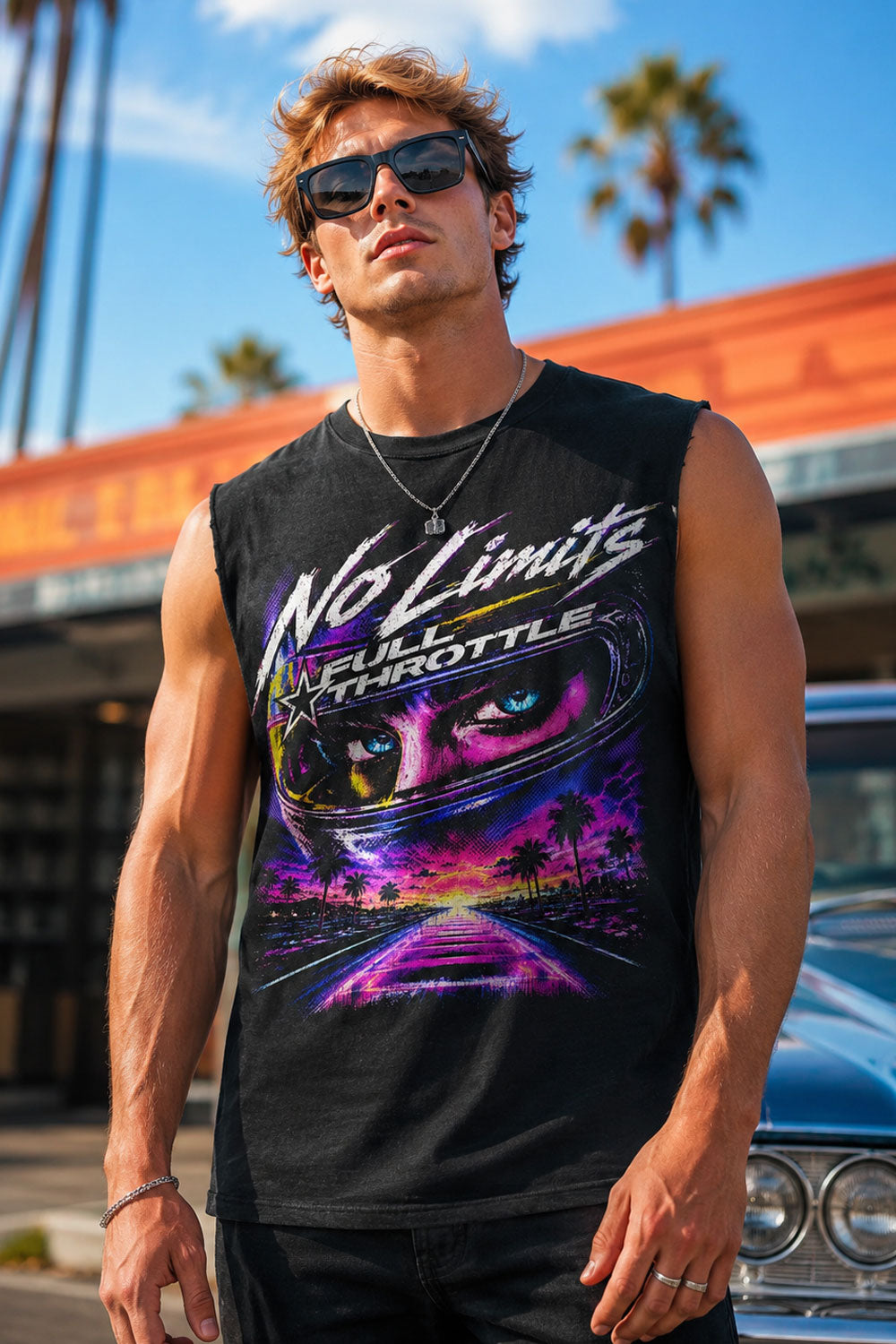 Street Fighter Bulldog Graphic Muscle Tee