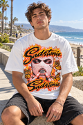 Streetwear Balaclava Butterfly Graphic T-Shirt