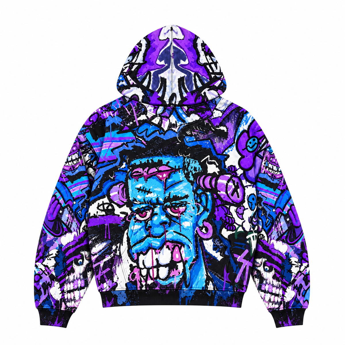 Streetwear Graffiti Monster Hoodie