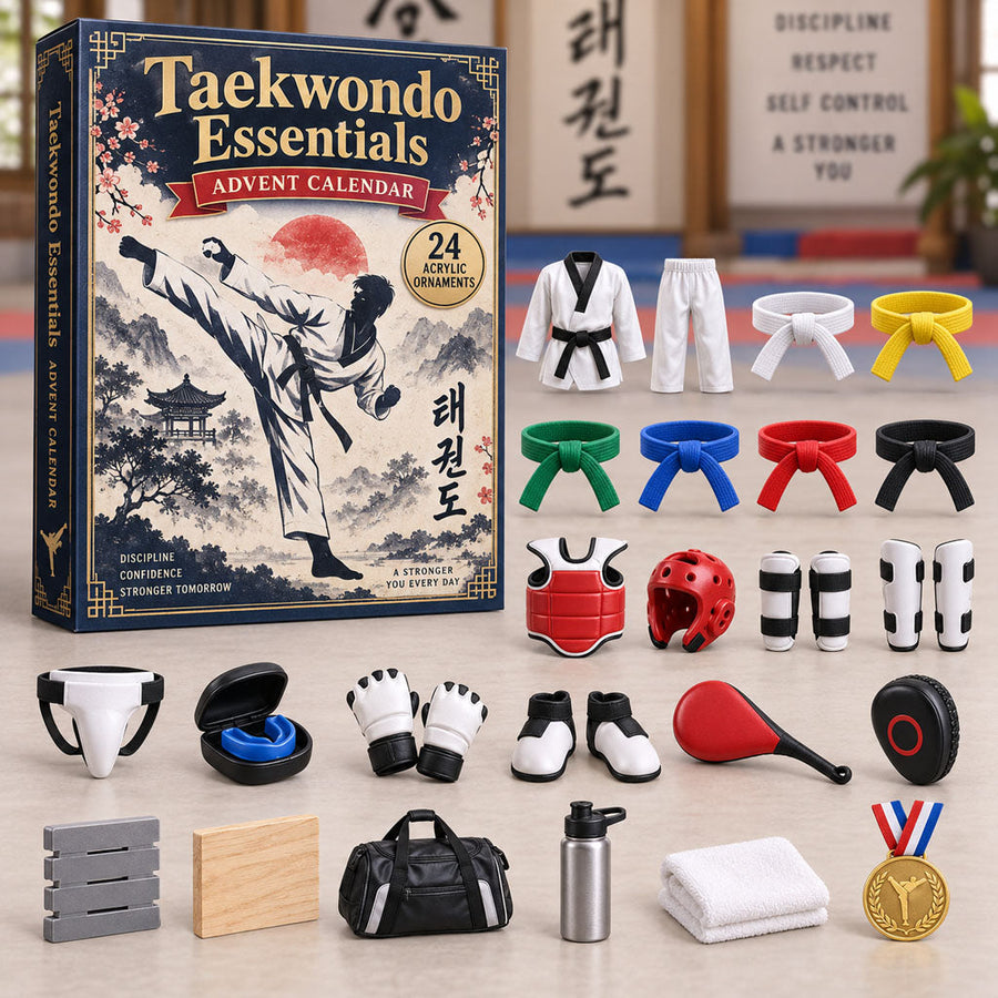 Taekwondo Essentials 24-Day Acrylic Ornament Advent Calendar