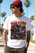 Tom vs Jerry Freddy Horror Graphic T-Shirt