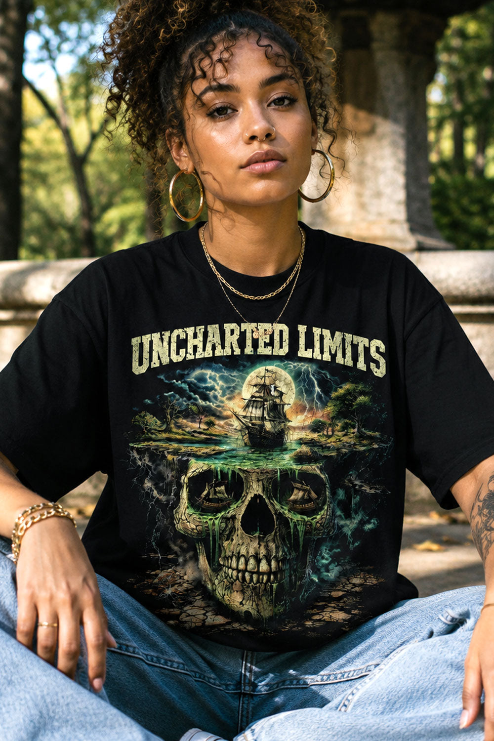 Uncharted Limits Skull & Galleon Graphic Tee
