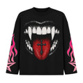 Vampire Fangs Cross Long Sleeve Shirt