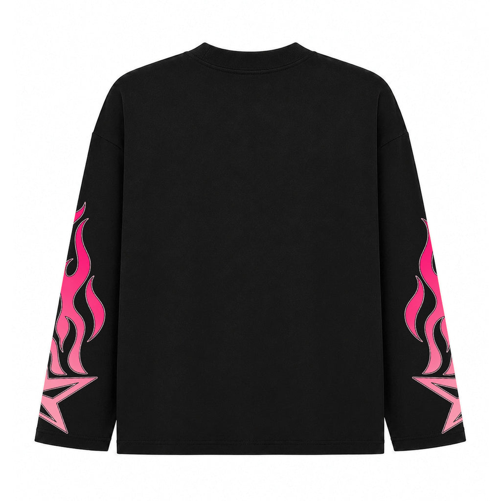Vampire Fangs Cross Long Sleeve Shirt