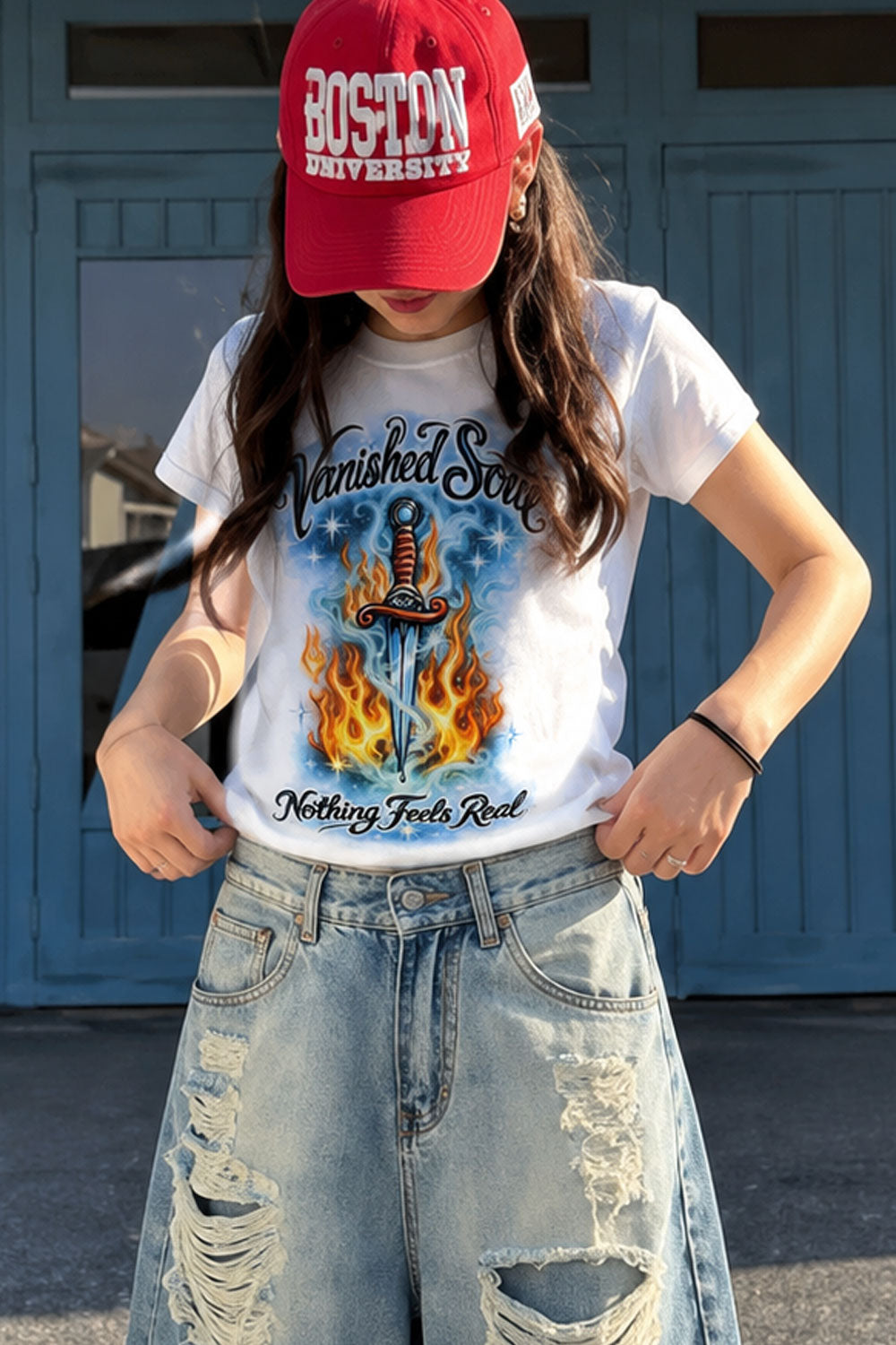 Vanished Soul Dagger Flame Graphic Tee