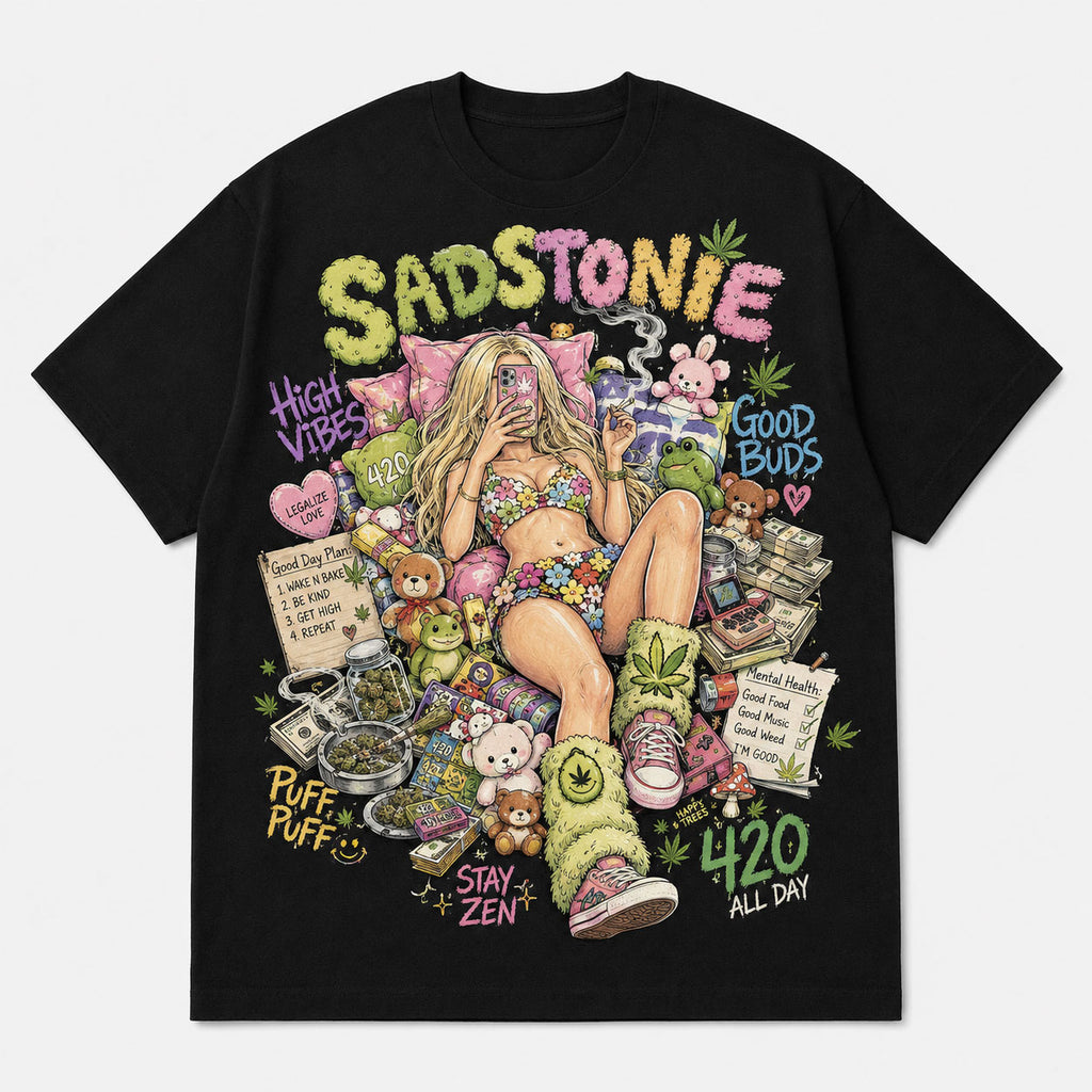 Vintage 420 High Vibes Graphic T-Shirt