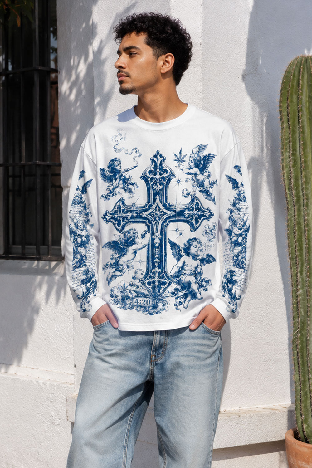 Vintage Cherub Cross 420 Long Sleeve Shirt