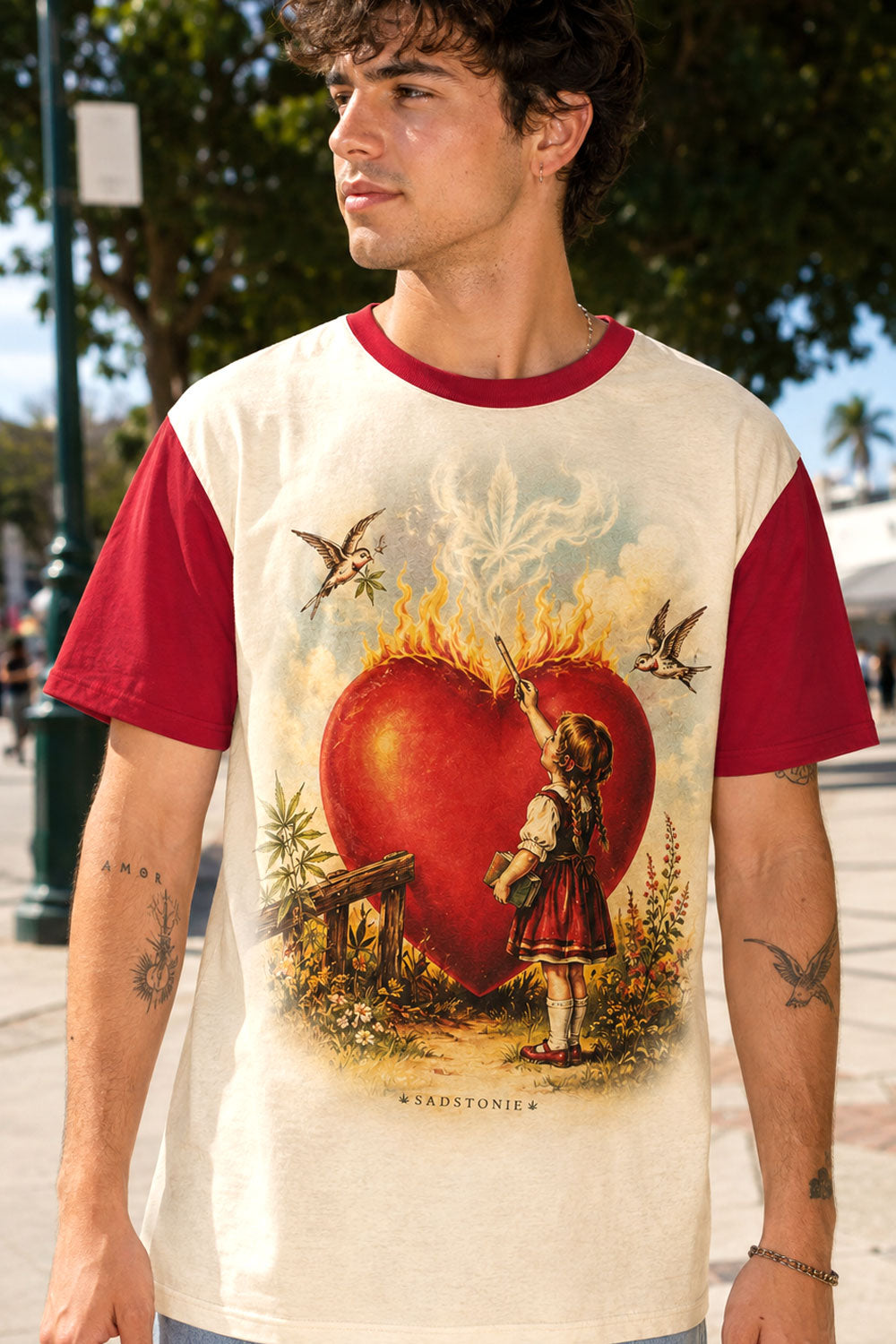 Vintage Heart Storybook Graphic T-Shirt