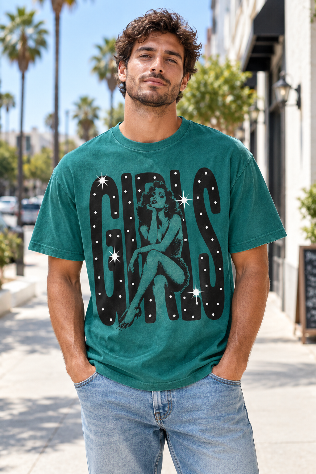 Vintage Pinup Girls Graphic T-Shirt