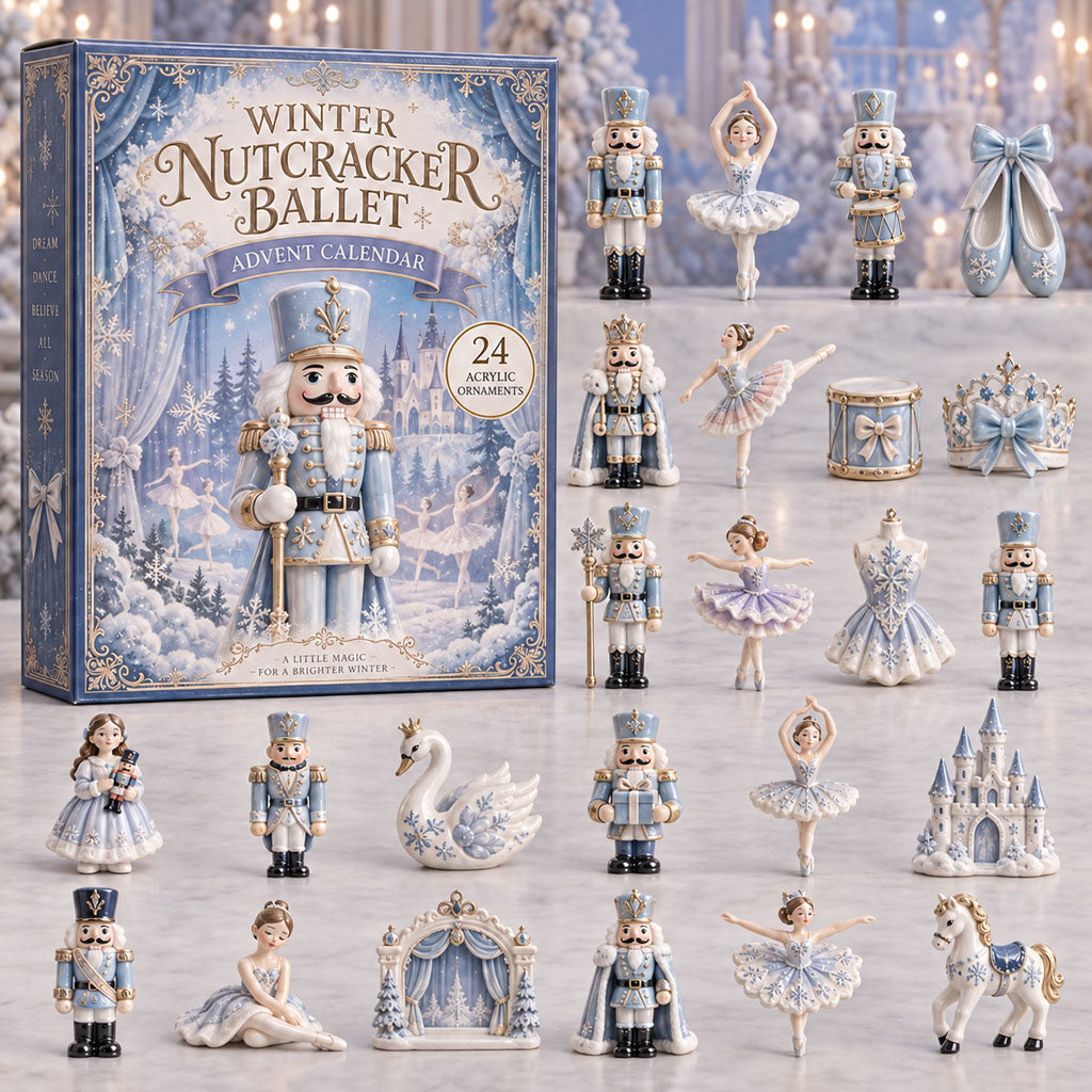 Winter Nutcracker Ballet 24-Day Acrylic Ornament Advent Calendar 2026