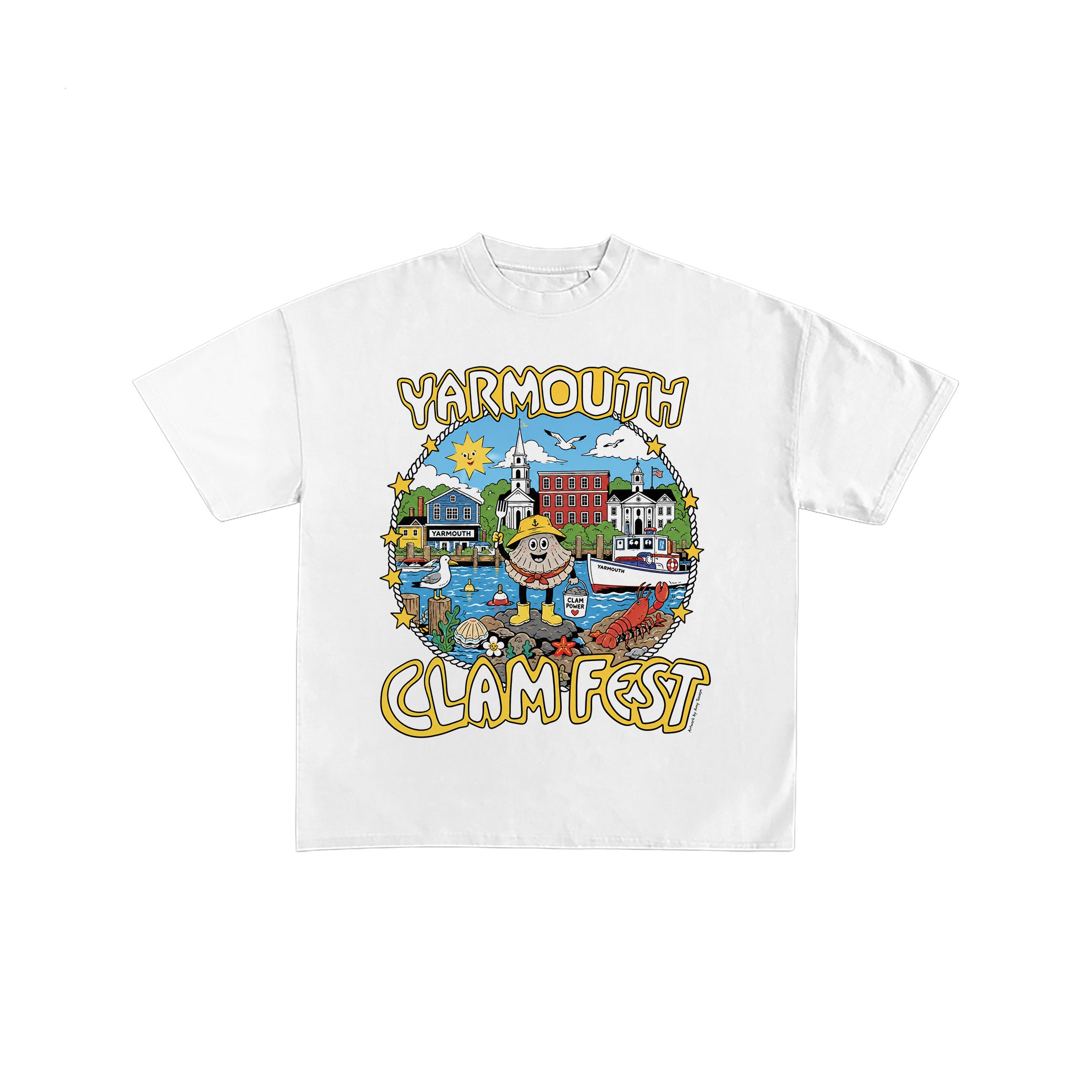 Yarmouth Clam Fest Vintage Cartoon Graphic Tee