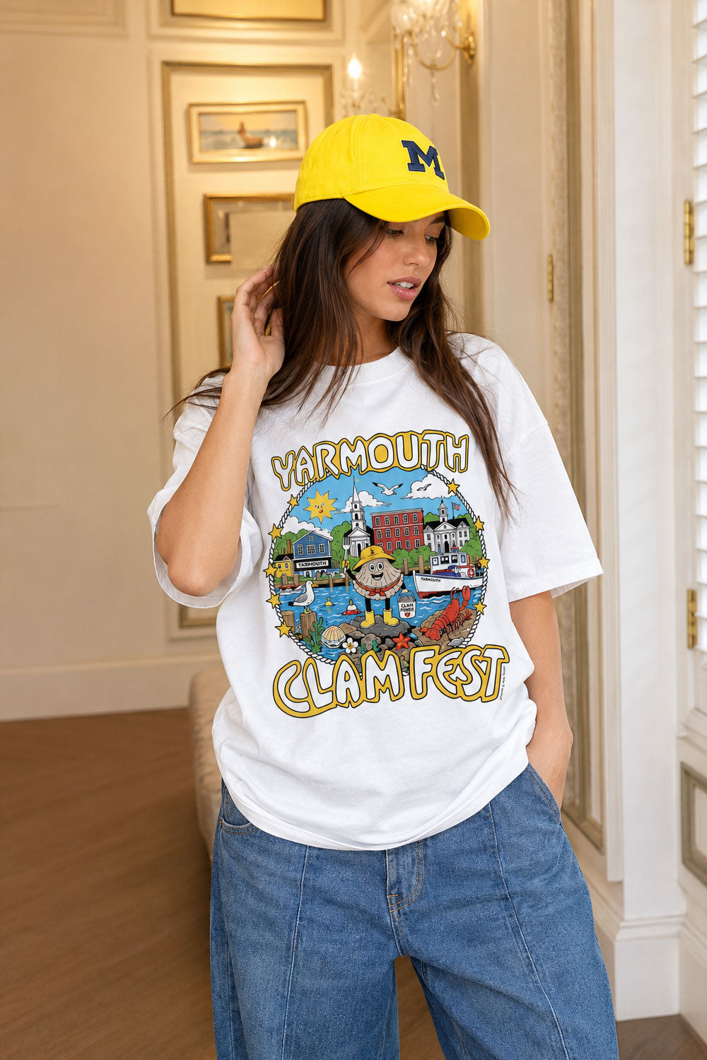 Yarmouth Clam Fest Vintage Cartoon Graphic Tee