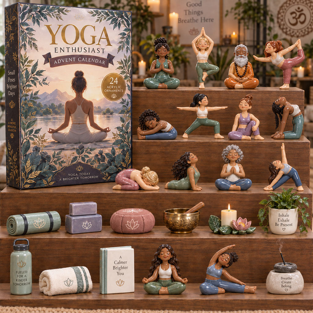 Yoga Enthusiast 24-Day Acrylic Ornament Advent Calendar
