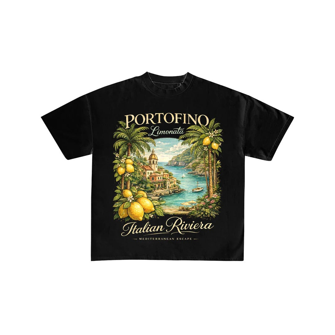 Portofino Italian Riviera Lemon Oversized Tee