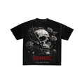 Grimrose Skull and Thorns Graphic Black T-Shirt