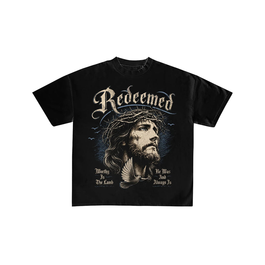 Redeemed Jesus Graphic Oversized Streetwear Tee
