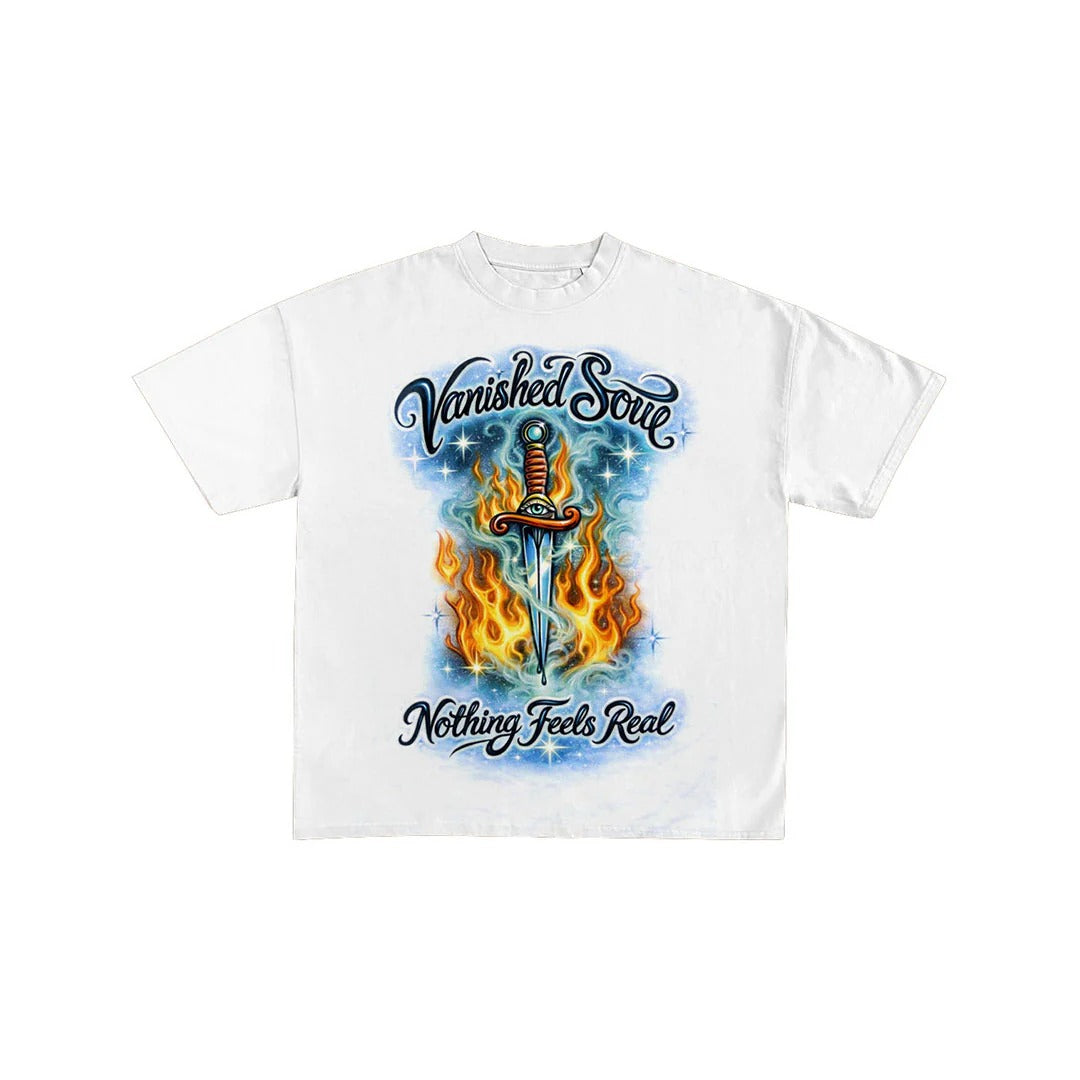 Vanished Soul Dagger Flame Graphic Tee