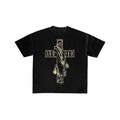 Redeemed Praying Hands Cross Graphic Black T-Shirt