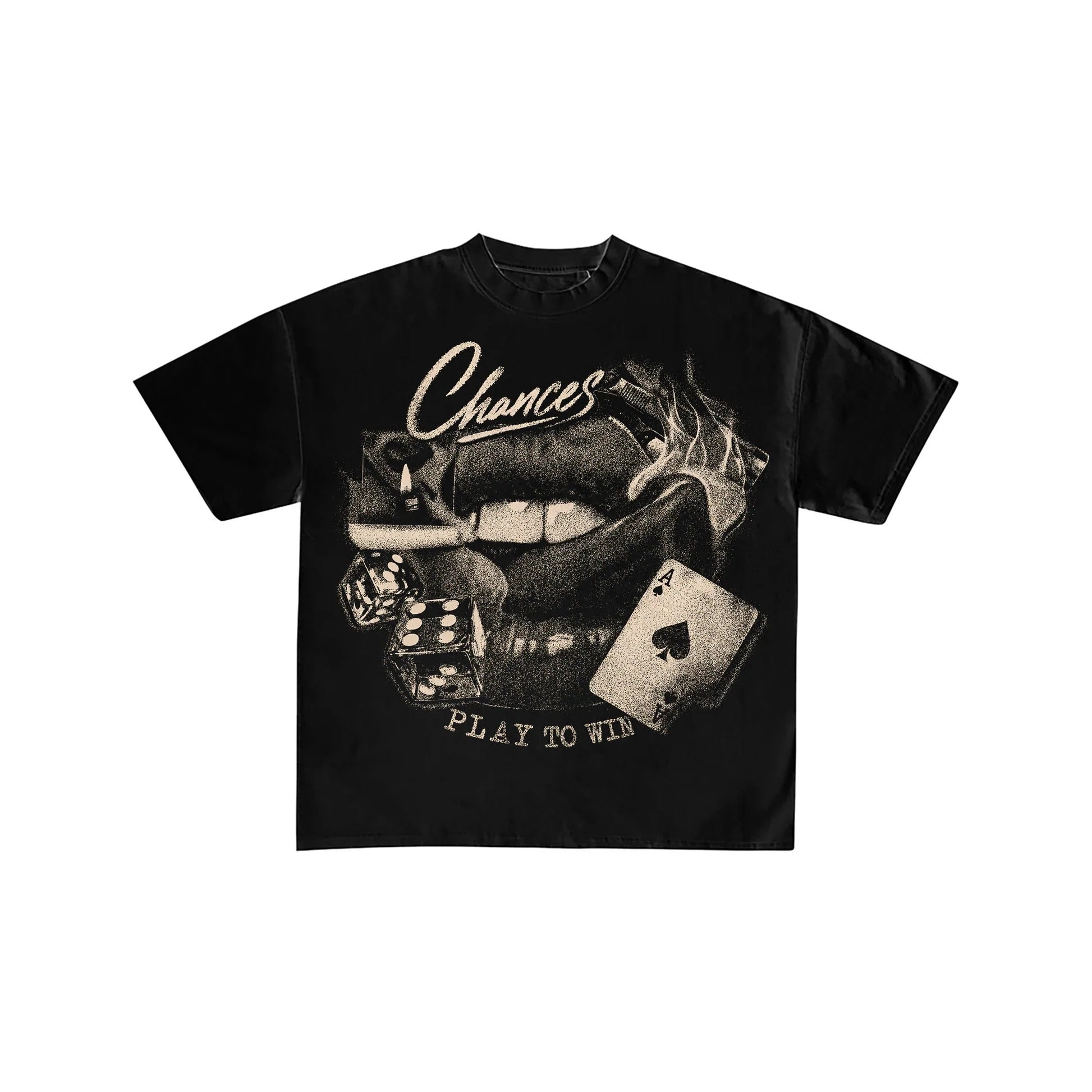 Chances Play to Win Oversized Graphic T-Shirt