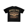 Whimsical Nights Carousel Graphic Oversized Black T-Shirt