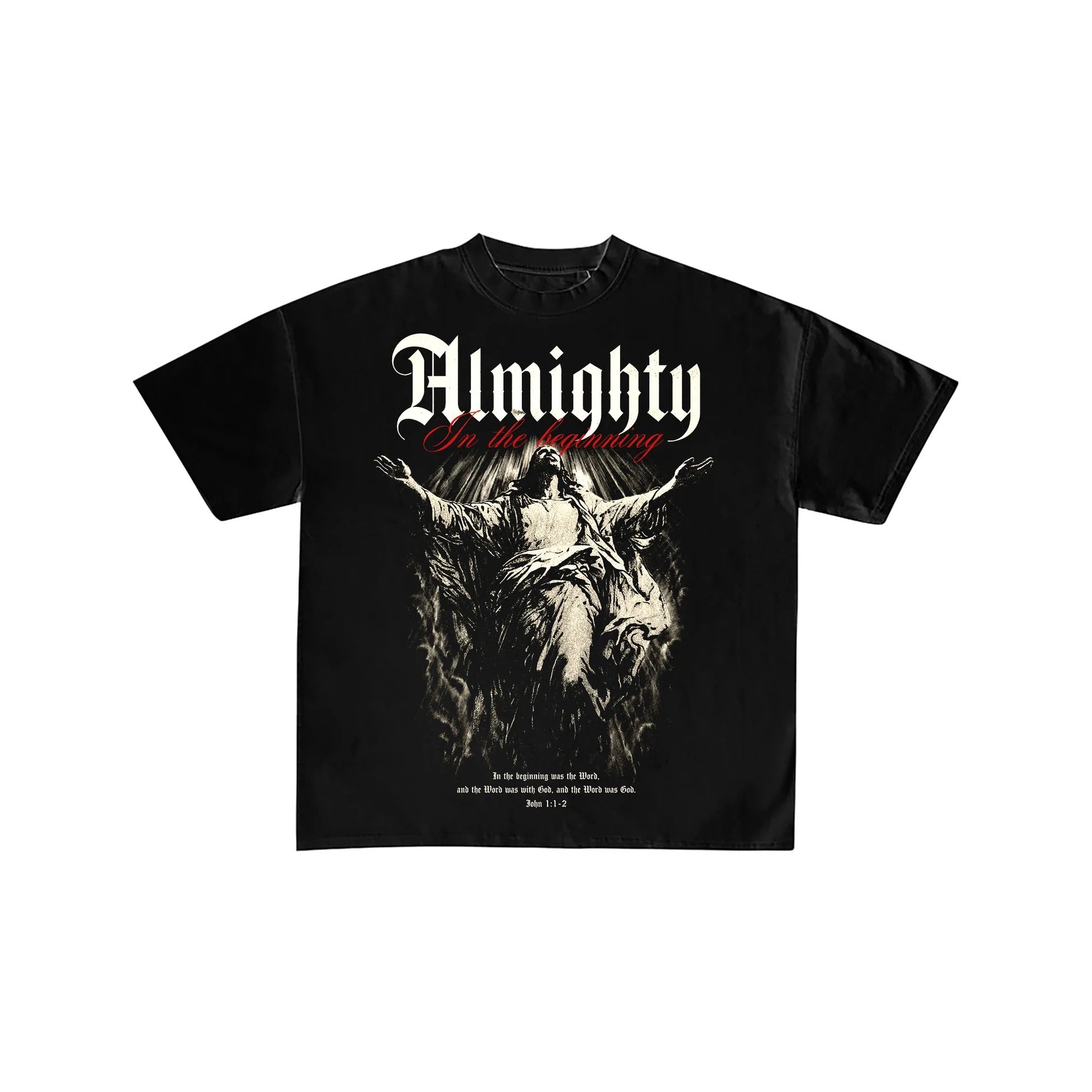 Almighty In the Beginning Christian Streetwear Tee
