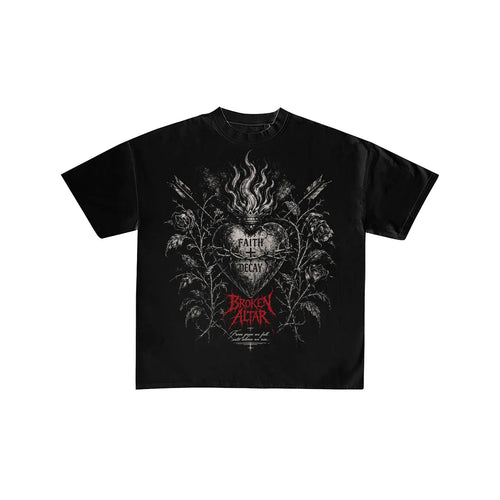 Broken Altar Faith and Decay Gothic Graphic Tee